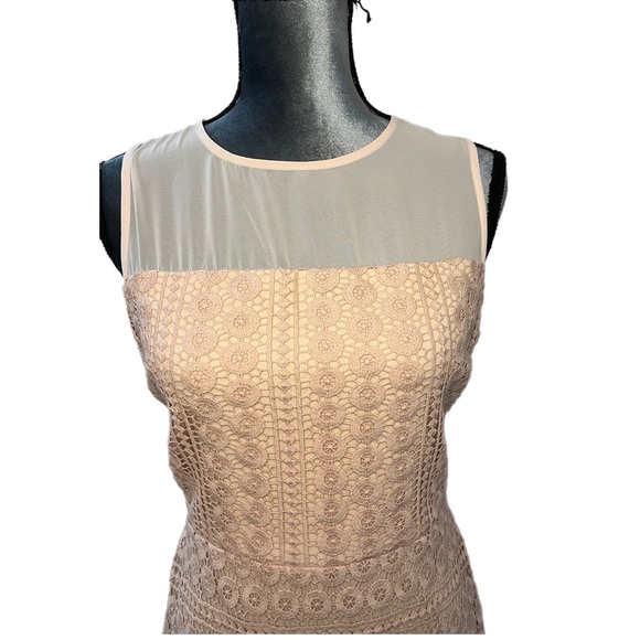 BETSEY JOHNSON Confection Pink Blush Lace Overlay Sheath Dress, Size 6 - Picture 7 of 12